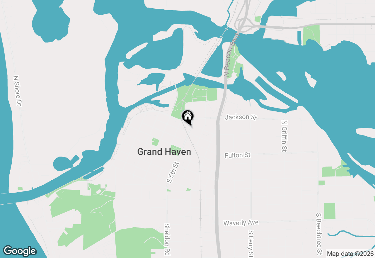 Map of 313 N 5th Street, Grand Haven, MI 49417