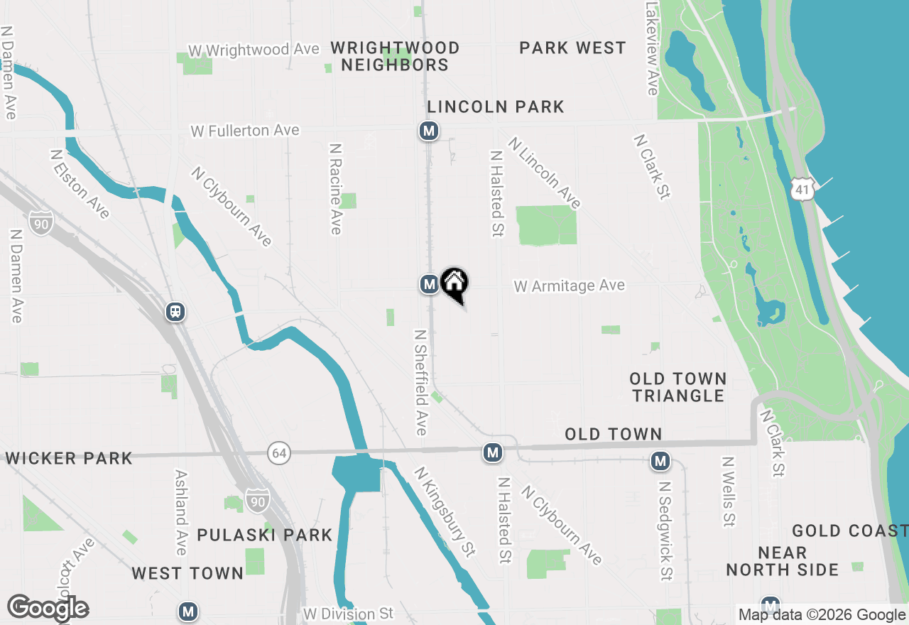 Map of 1932 N Fremont Street, Chicago, IL 60614