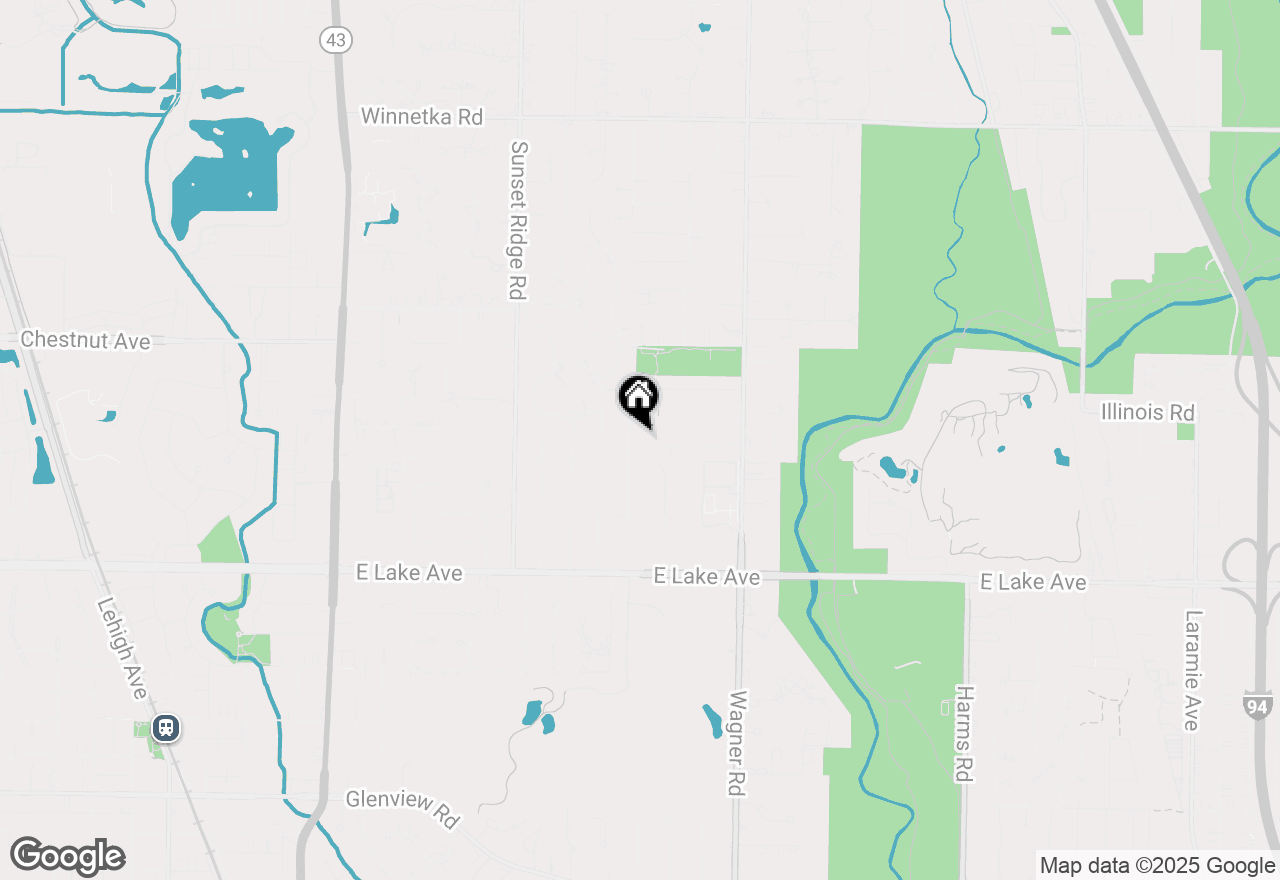 Map of 1050 Burton Terrace, Glenview, IL 60025