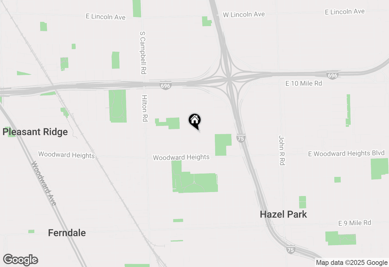 Map of 2069 Browning Street, Ferndale, MI 48220