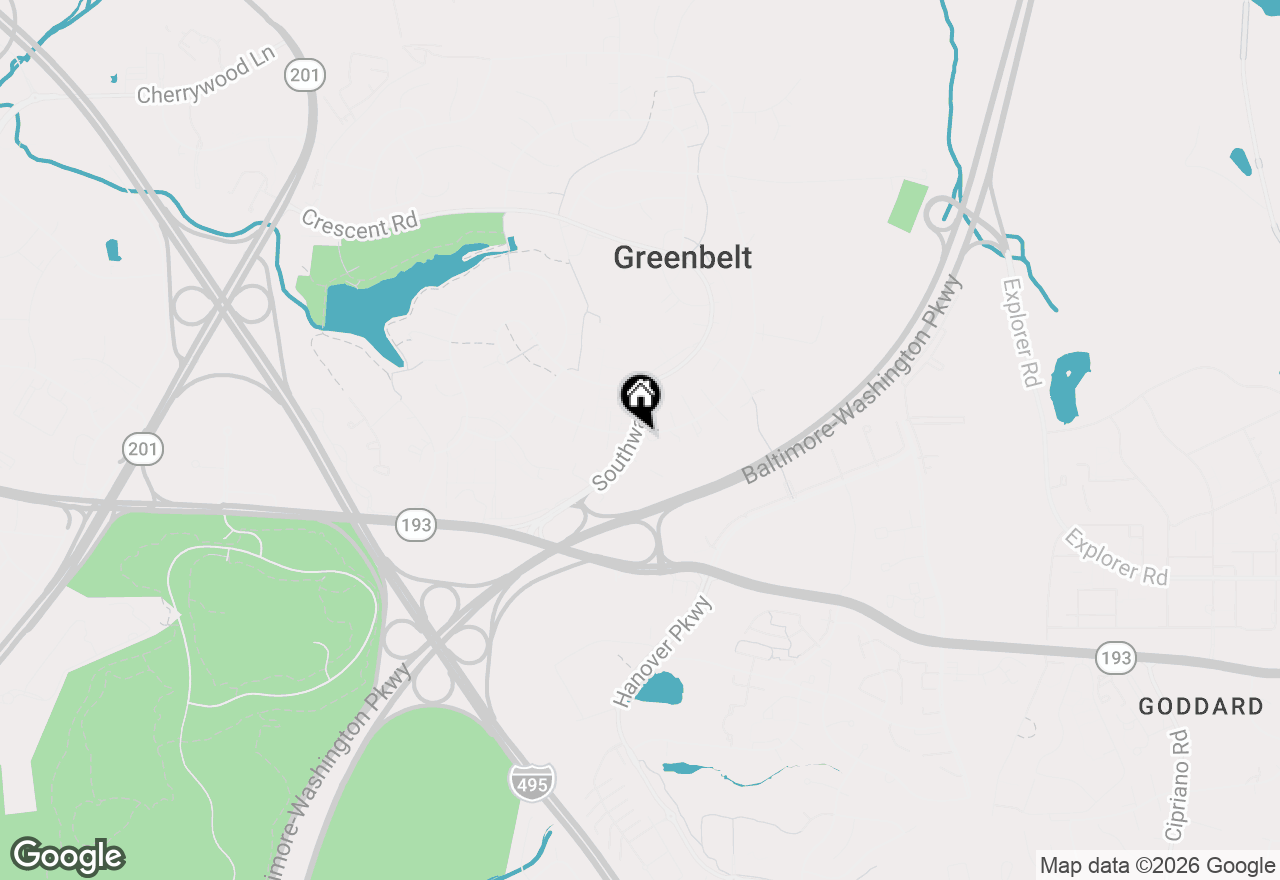 Map of 18 Ridge Road, Greenbelt, MD 20770