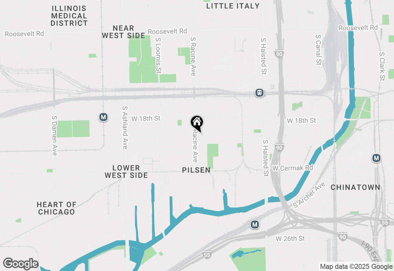 Map of 1919 S Racine Avenue #2R, Chicago, IL 60608