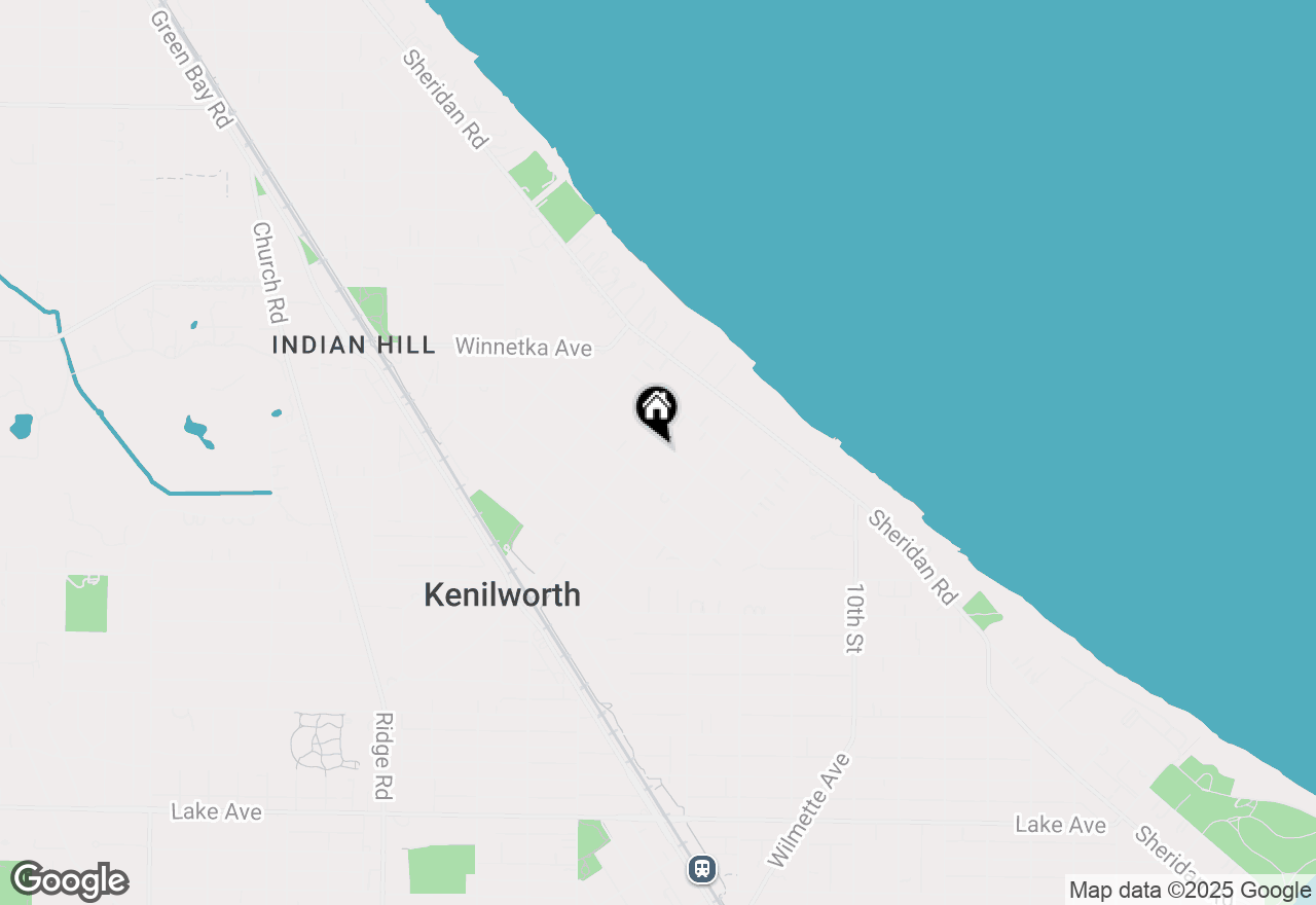 Map of 336 Leicester Road, Kenilworth, IL 60043