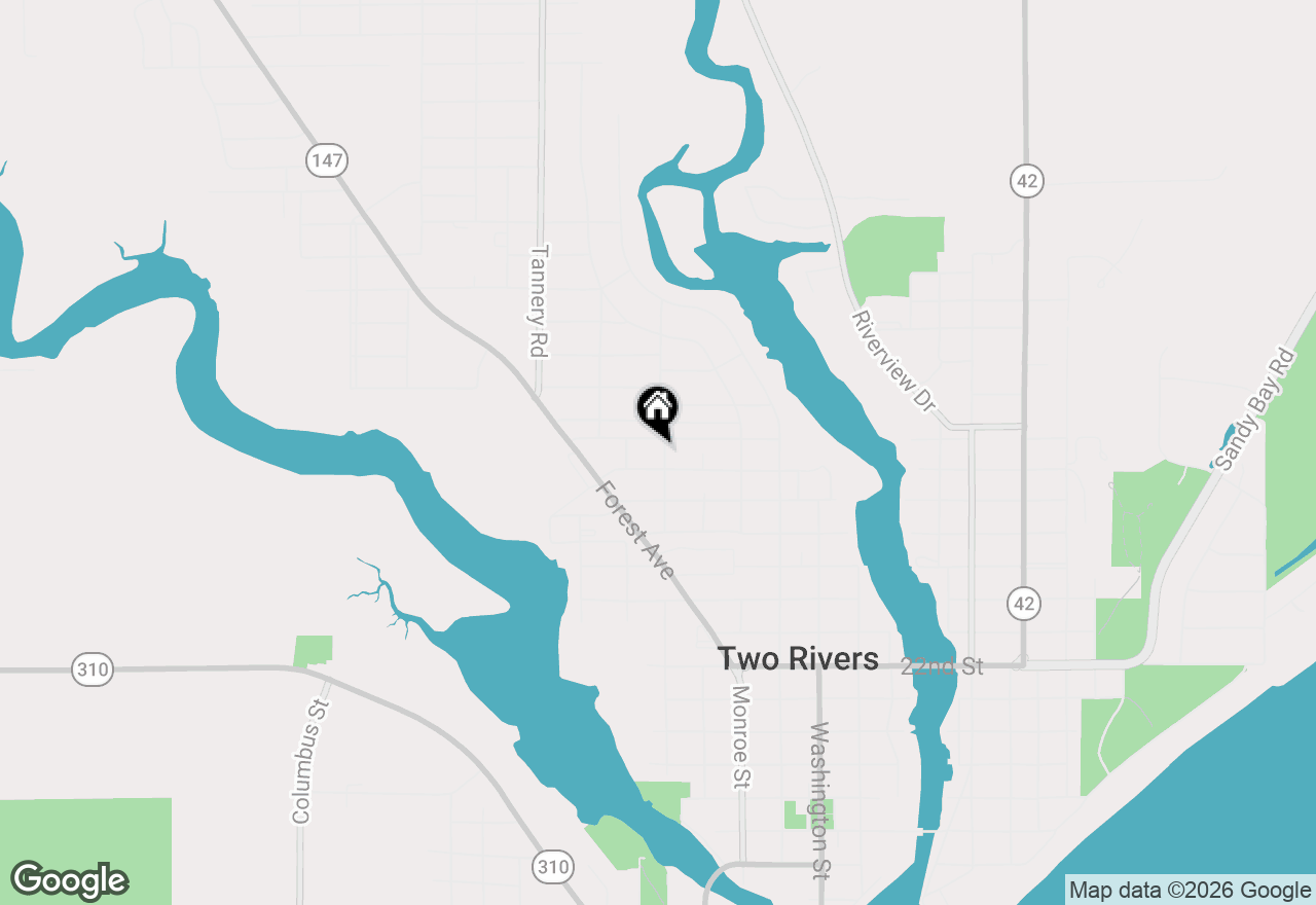 Map of 2812 School St, Two Rivers, WI 54241