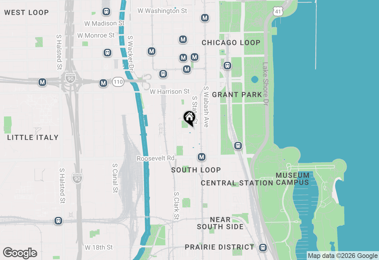 Map of 901 S Plymouth Court #702, Chicago, IL 60605
