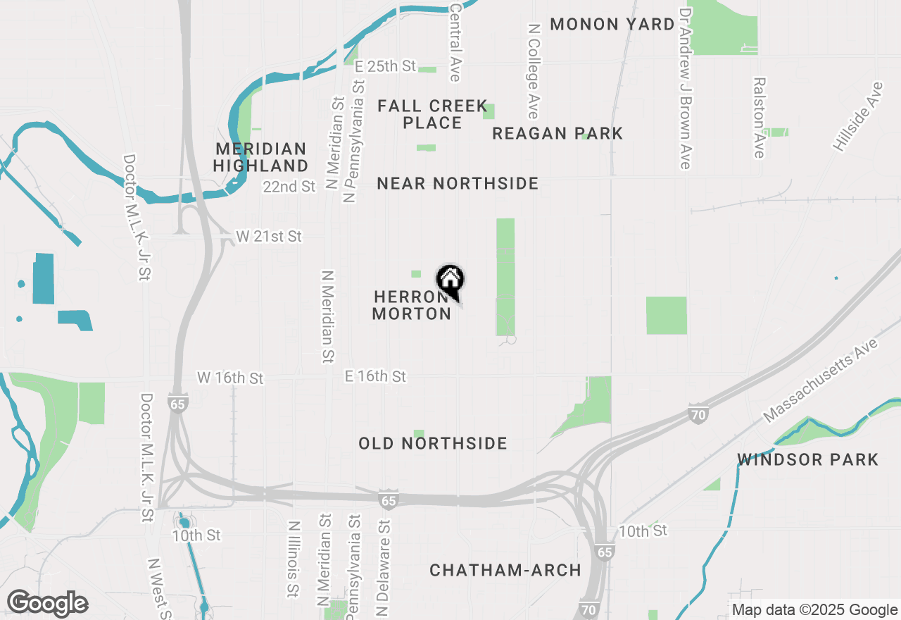 Map of 1818 Central Avenue, Indianapolis, IN 46202