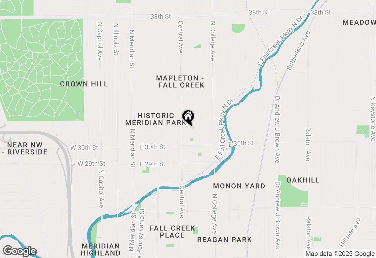 Map of 3102 Ruckle Street, Indianapolis, IN 46205