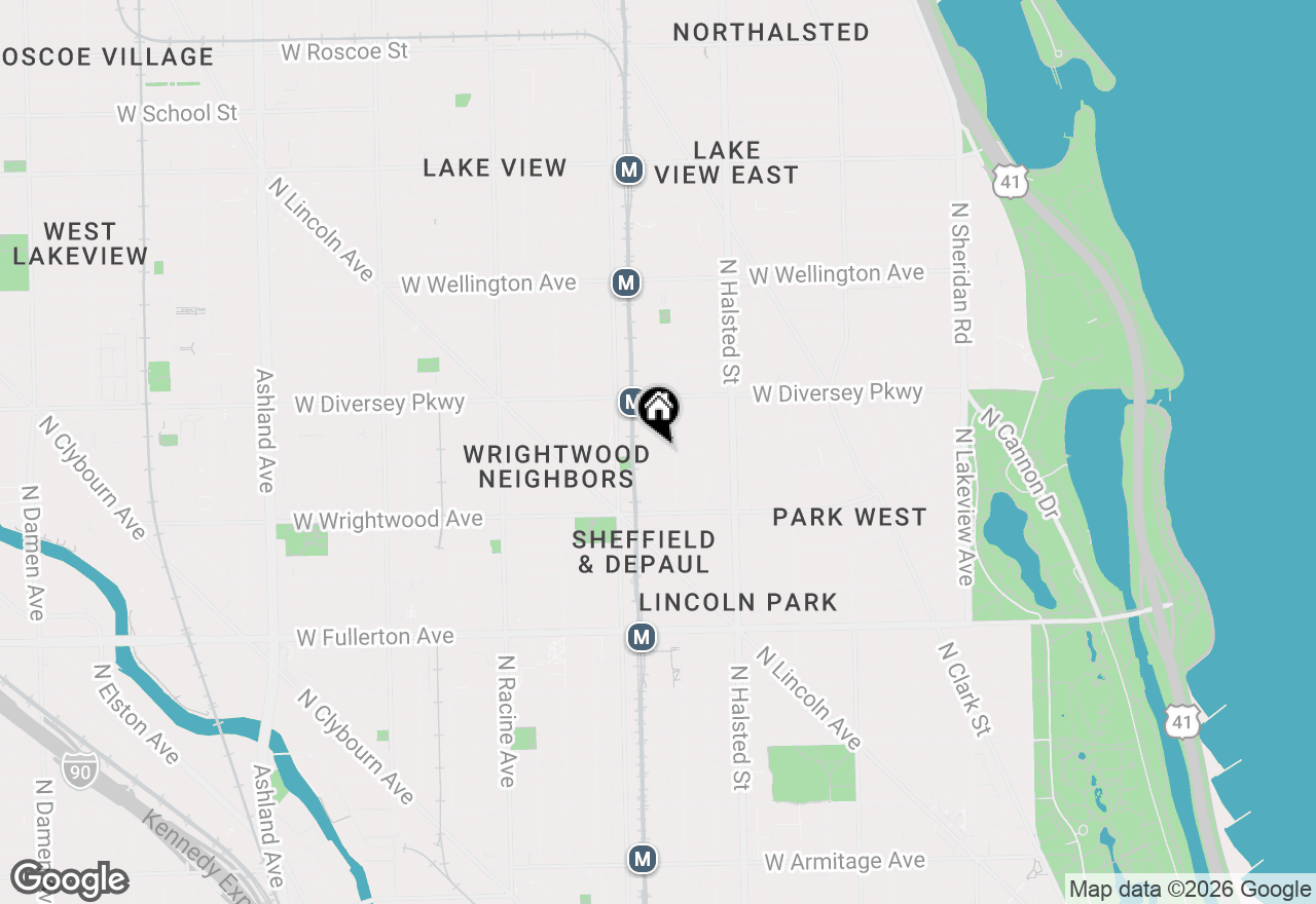 Map of 916 W Schubert Avenue #3, Chicago, IL 60614