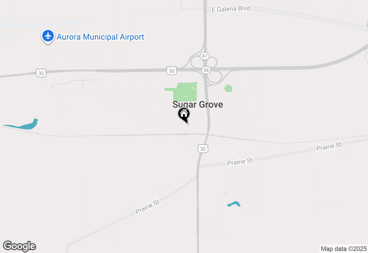 Map of 92 Maple Street, Sugar Grove, IL 60554