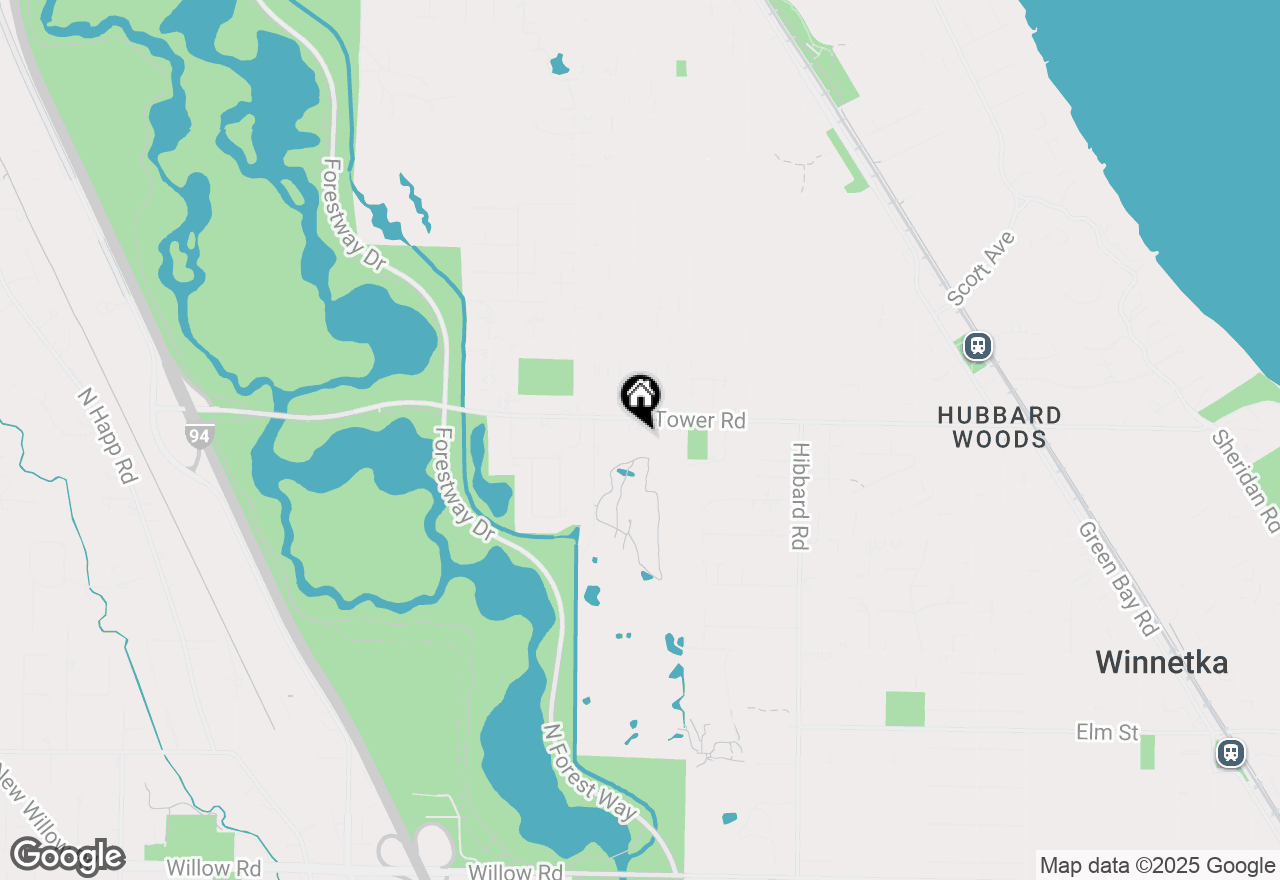 Map of 1460 Tower Road, Winnetka, IL 60093