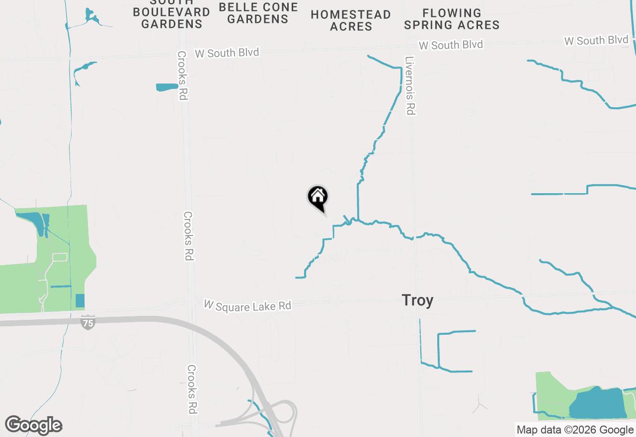Map of 6382 Houghten Drive, Troy, MI 48098
