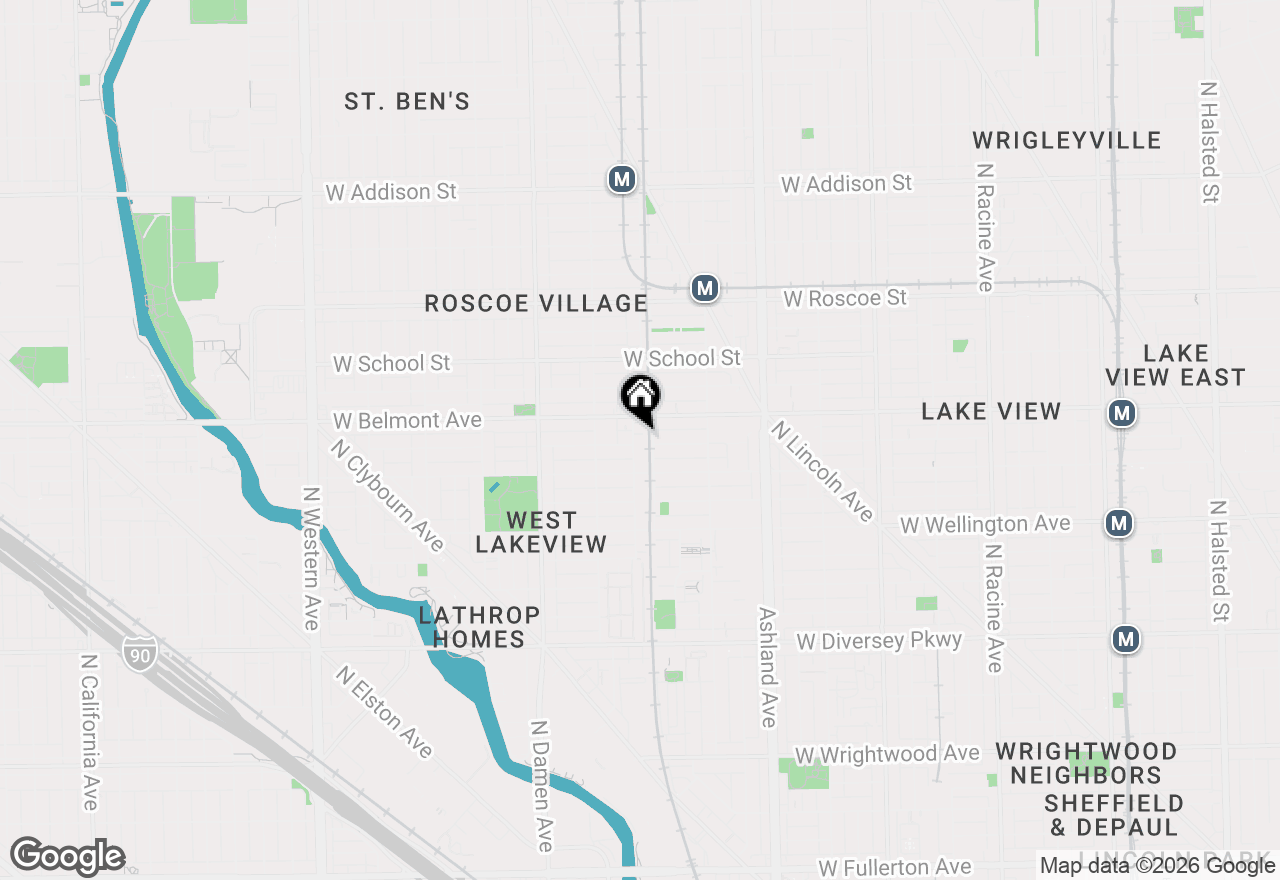 Map of 3131 N Honore Street, Chicago, IL 60657