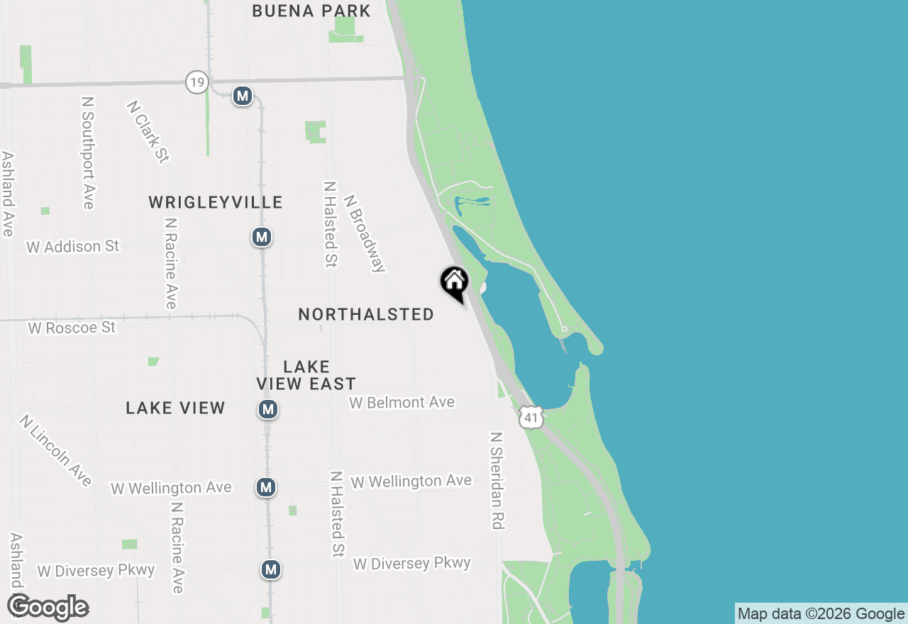 Map of 525 W Hawthorne Place #1001, Chicago, IL 60657