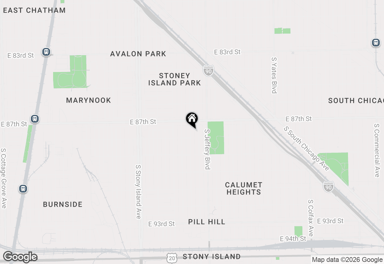 Map of 8739 S Bennett Avenue, Chicago, IL 60617
