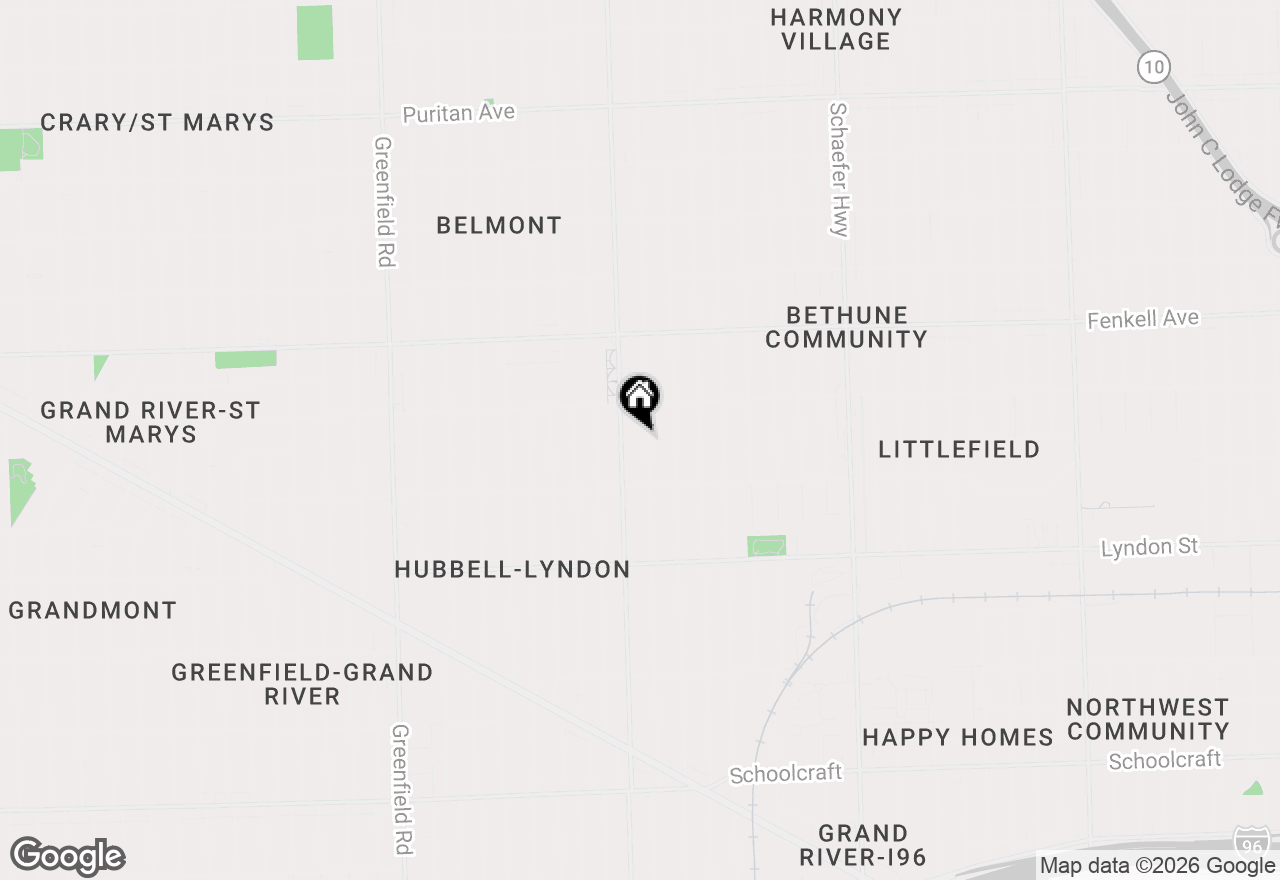 Map of 14901 Strathmoor Street, Detroit, MI 48227