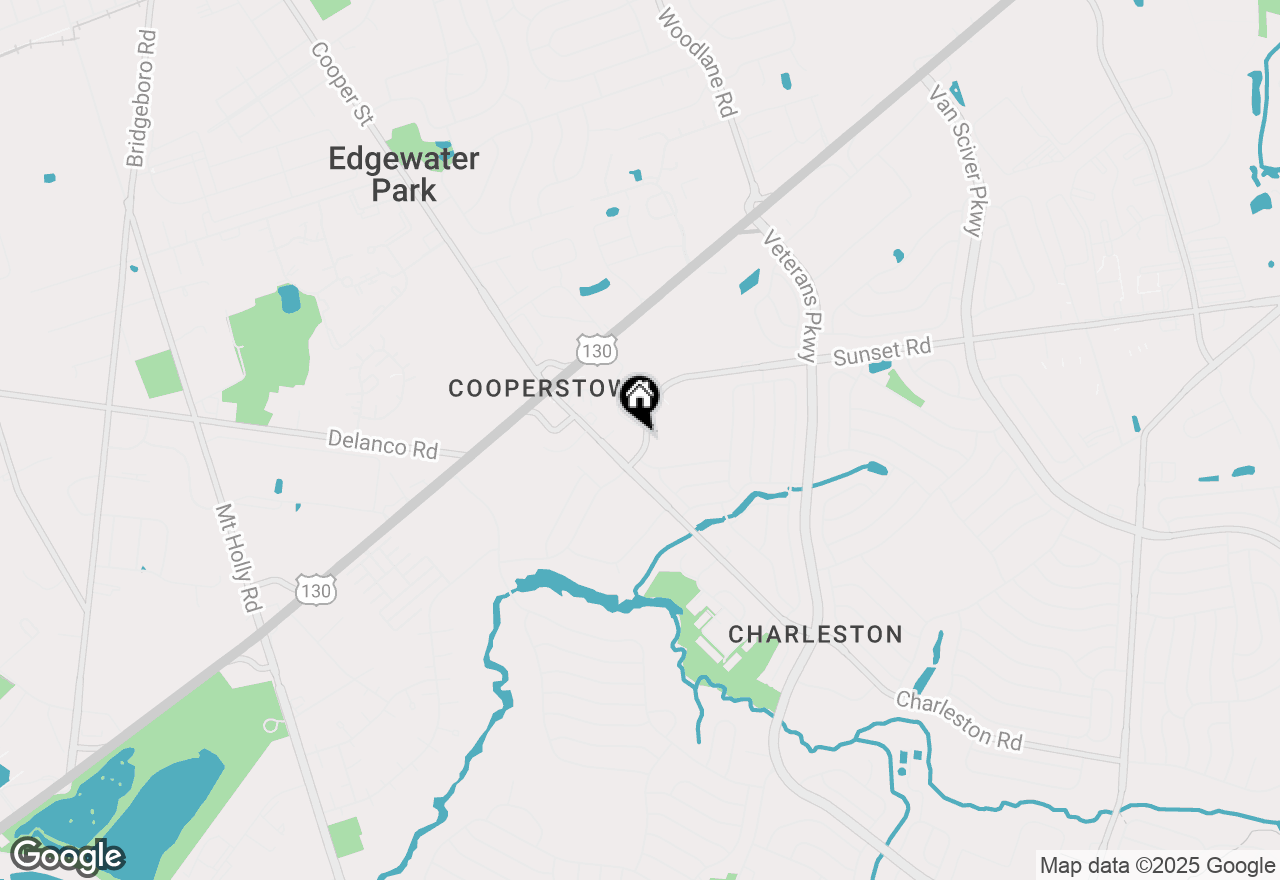 Map of 15 Sunset Road, Willingboro, NJ 08046