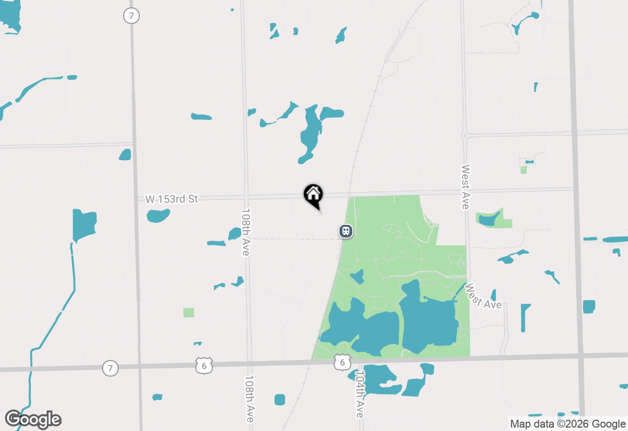 Map of 10616 W 154th Street, Orland Park, IL 60462