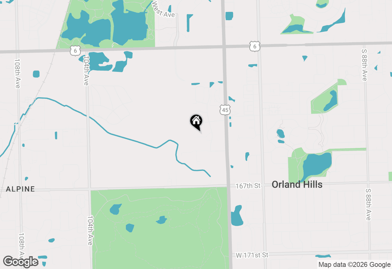 Map of 9750 Koch Court #2F, Orland Park, IL 60467