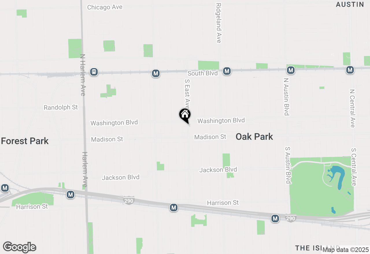 Map of 415 S East Avenue, Oak Park, IL 60302
