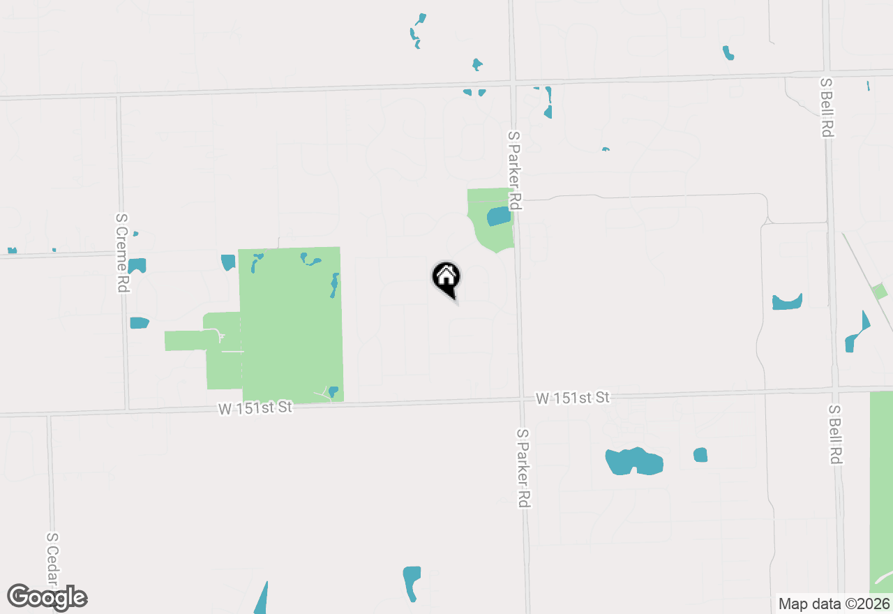 Map of 14836 S Cricketwood Drive, Homer Glen, IL 60491