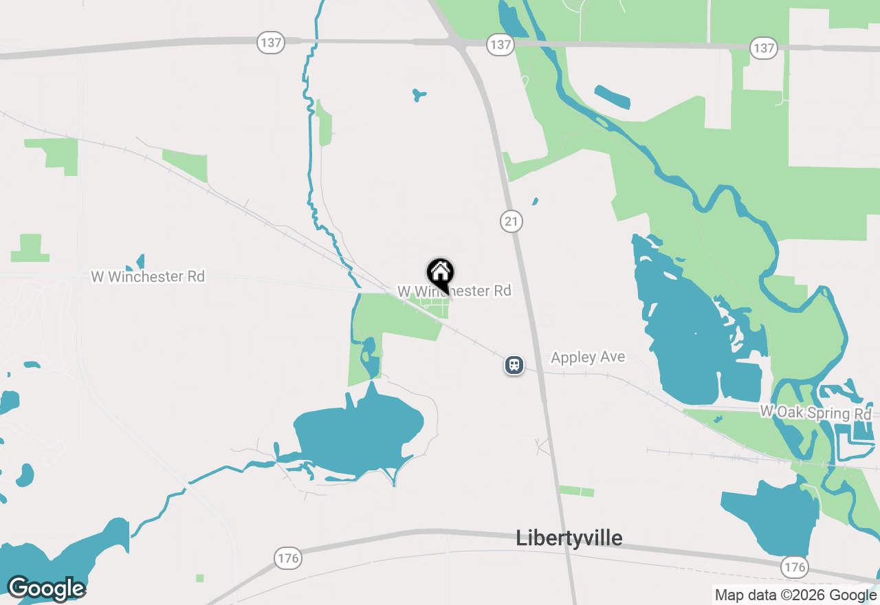 Map of 624 Parkside Court, Libertyville, IL 60048