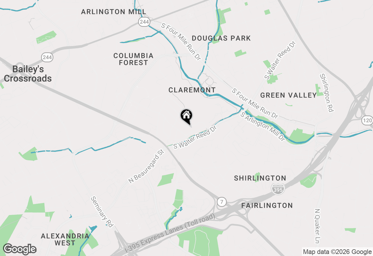 Map of 2416 S Culpeper Street, Arlington, VA 22206