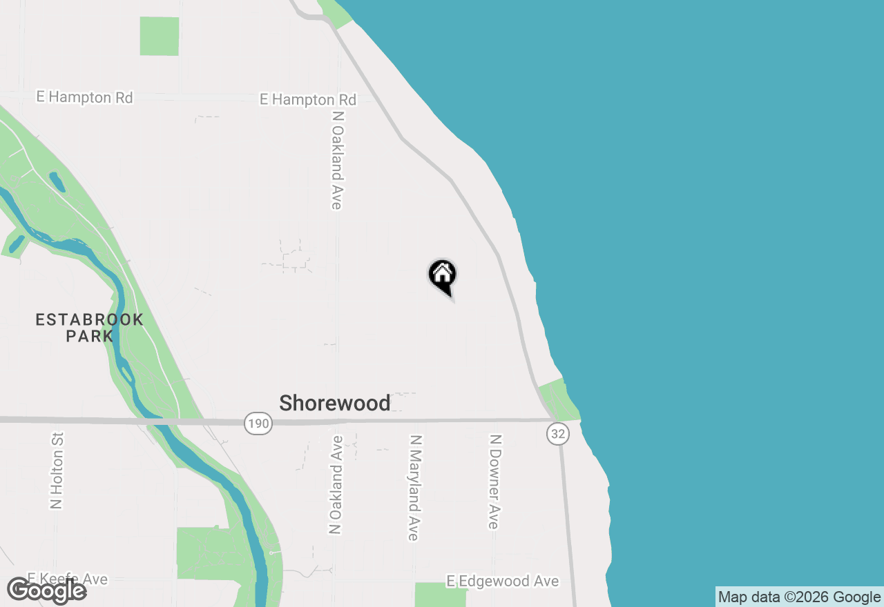 Map of 4224 N Farwell Ave, Shorewood, WI 53211