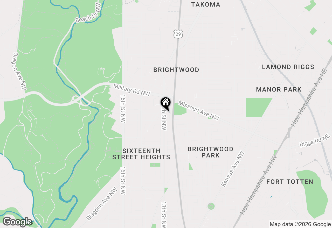 Map of 5725 13th Street Nw, Washington, DC 20011