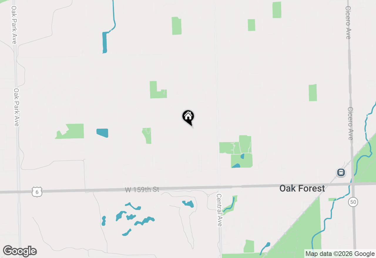 Map of 5747 Dover Road, Oak Forest, IL 60452