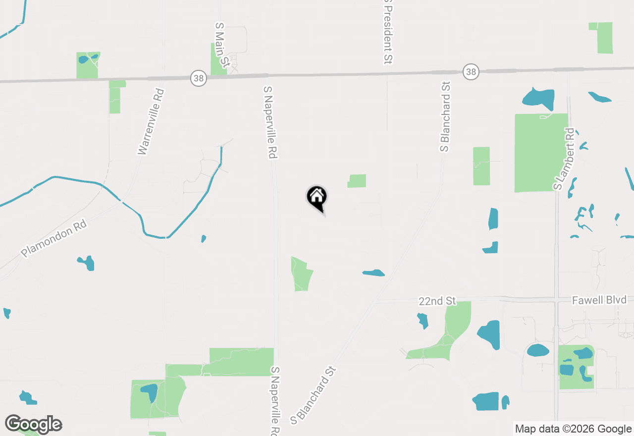 Map of 1487 Castlewood Drive, Wheaton, IL 60189