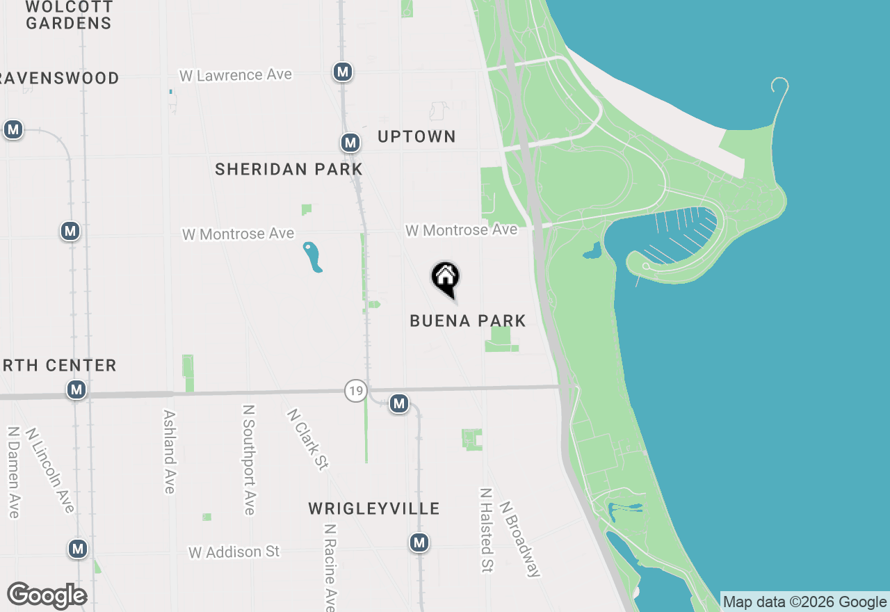 Map of 861 W Buena Avenue #1W, Chicago, IL 60613