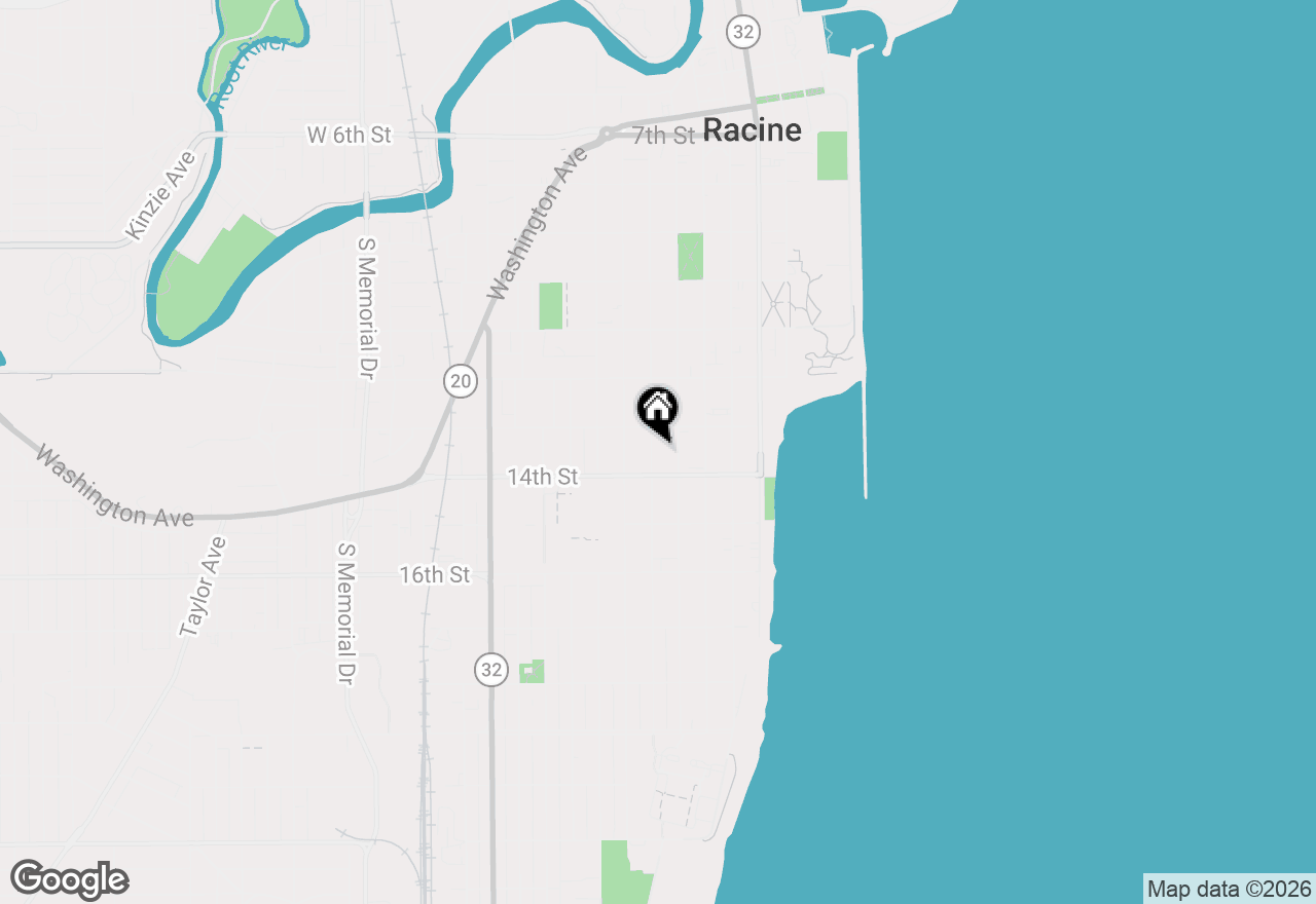 Map of 1325 Villa St, Racine, WI 53403