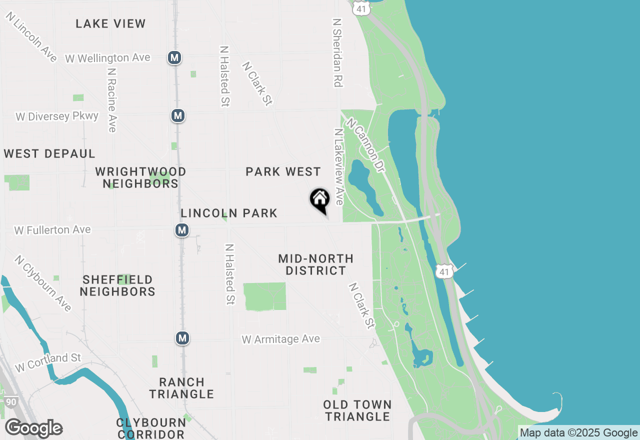 Map of 444 W Fullerton Parkway #610, Chicago, IL 60614
