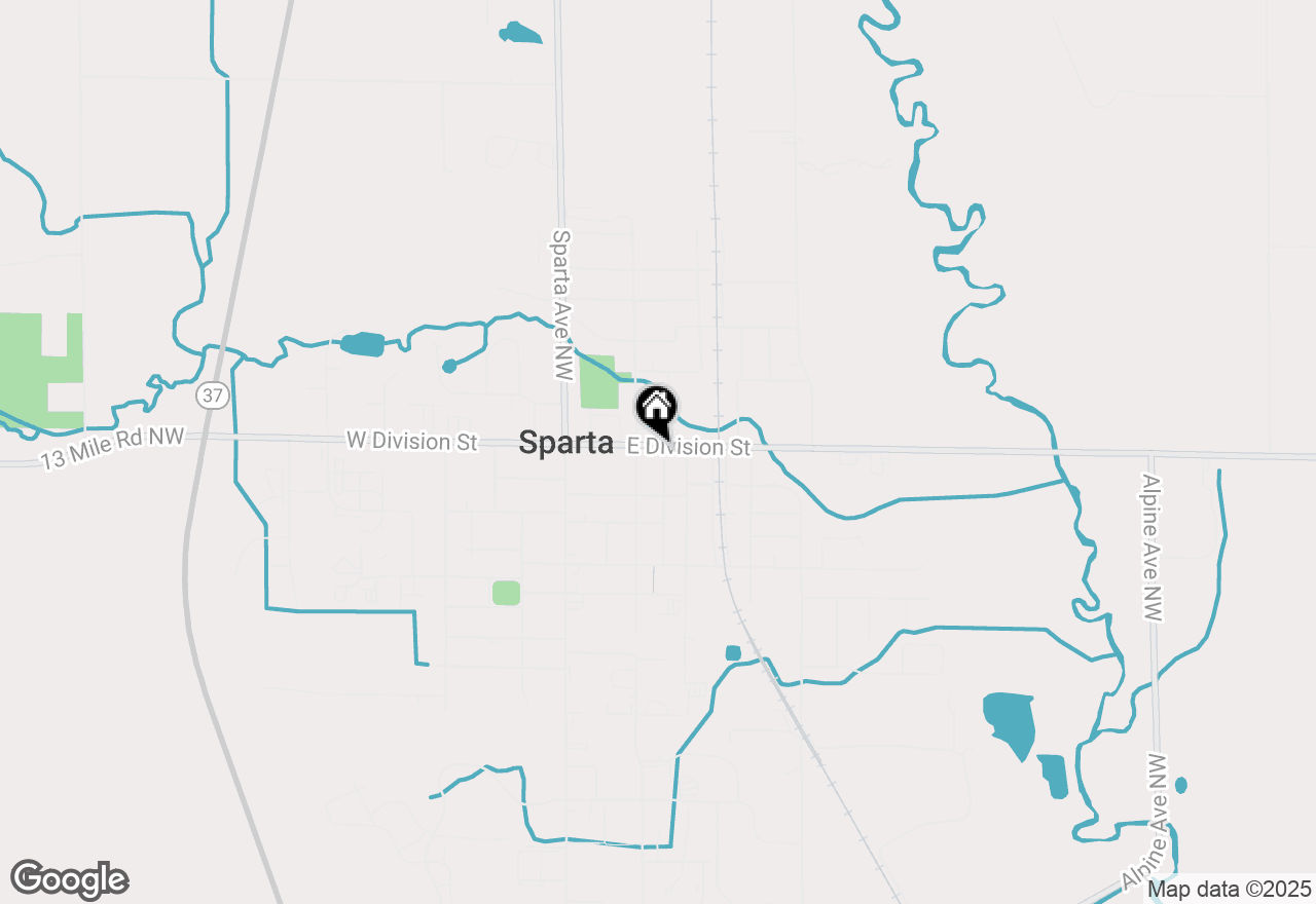 Map of 156 E Division Street, Sparta, MI 49345