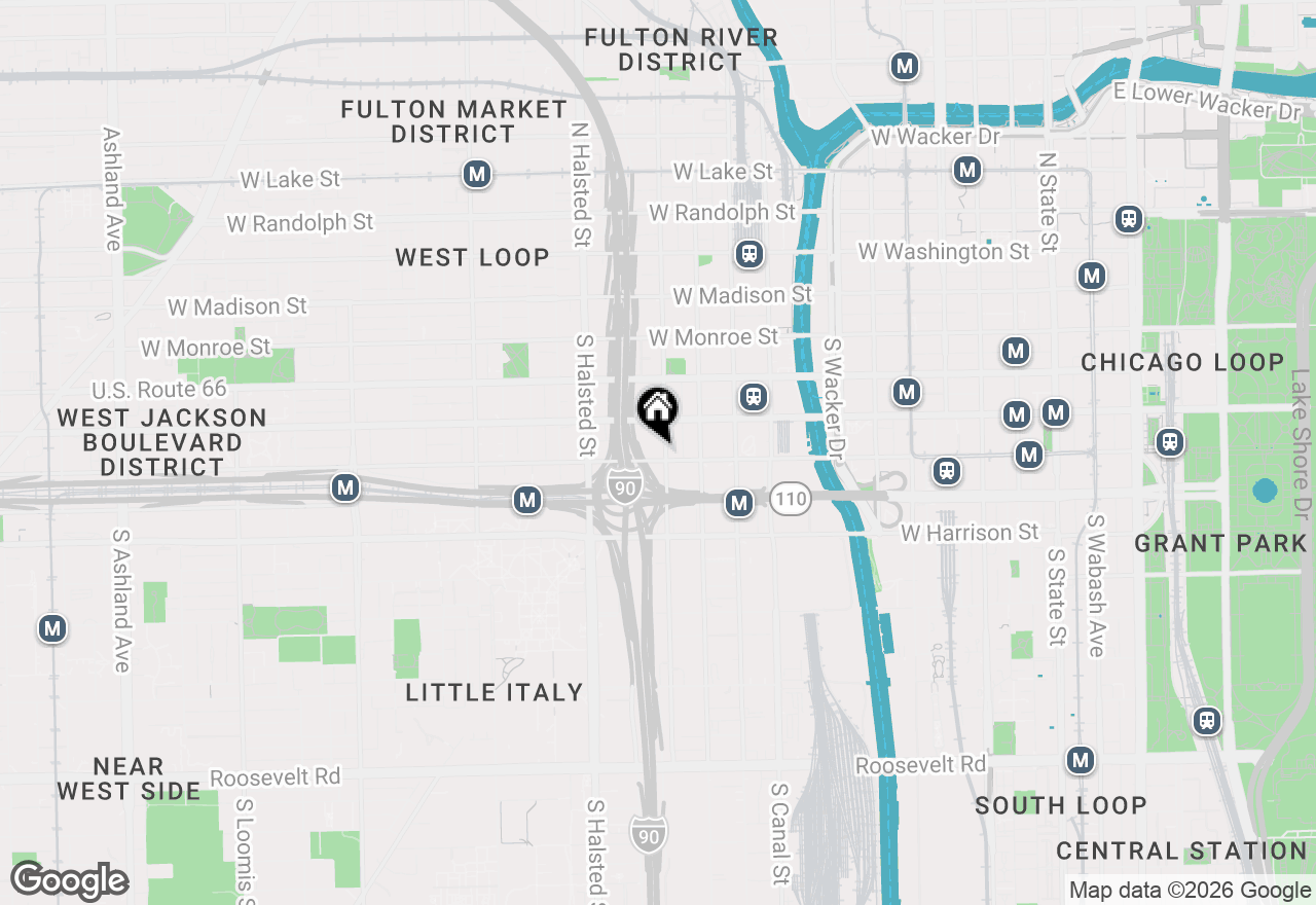 Map of 700 W Van Buren Street #PH3, Chicago, IL 60607