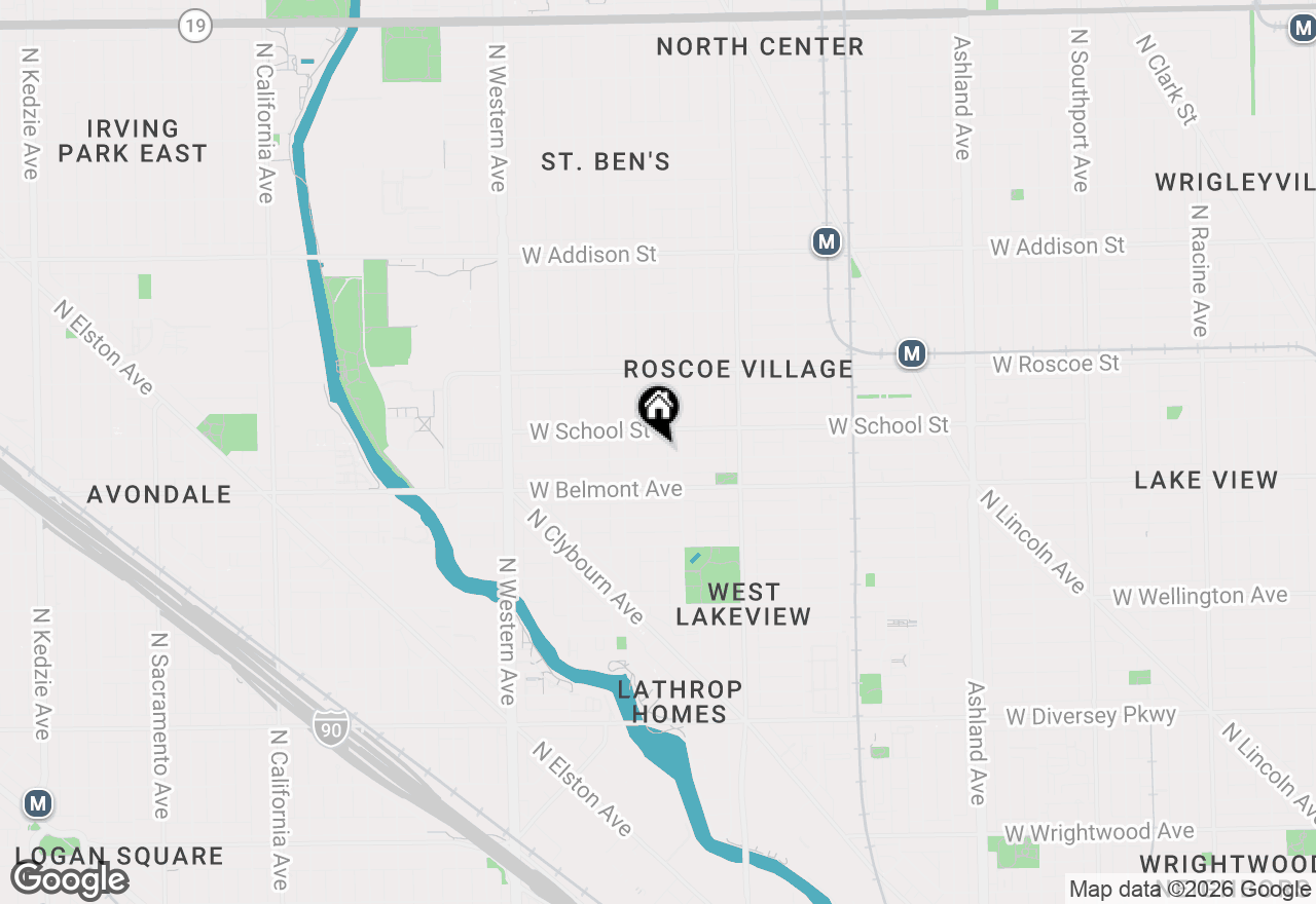 Map of (Address confidential), Chicago, Illinois 60618