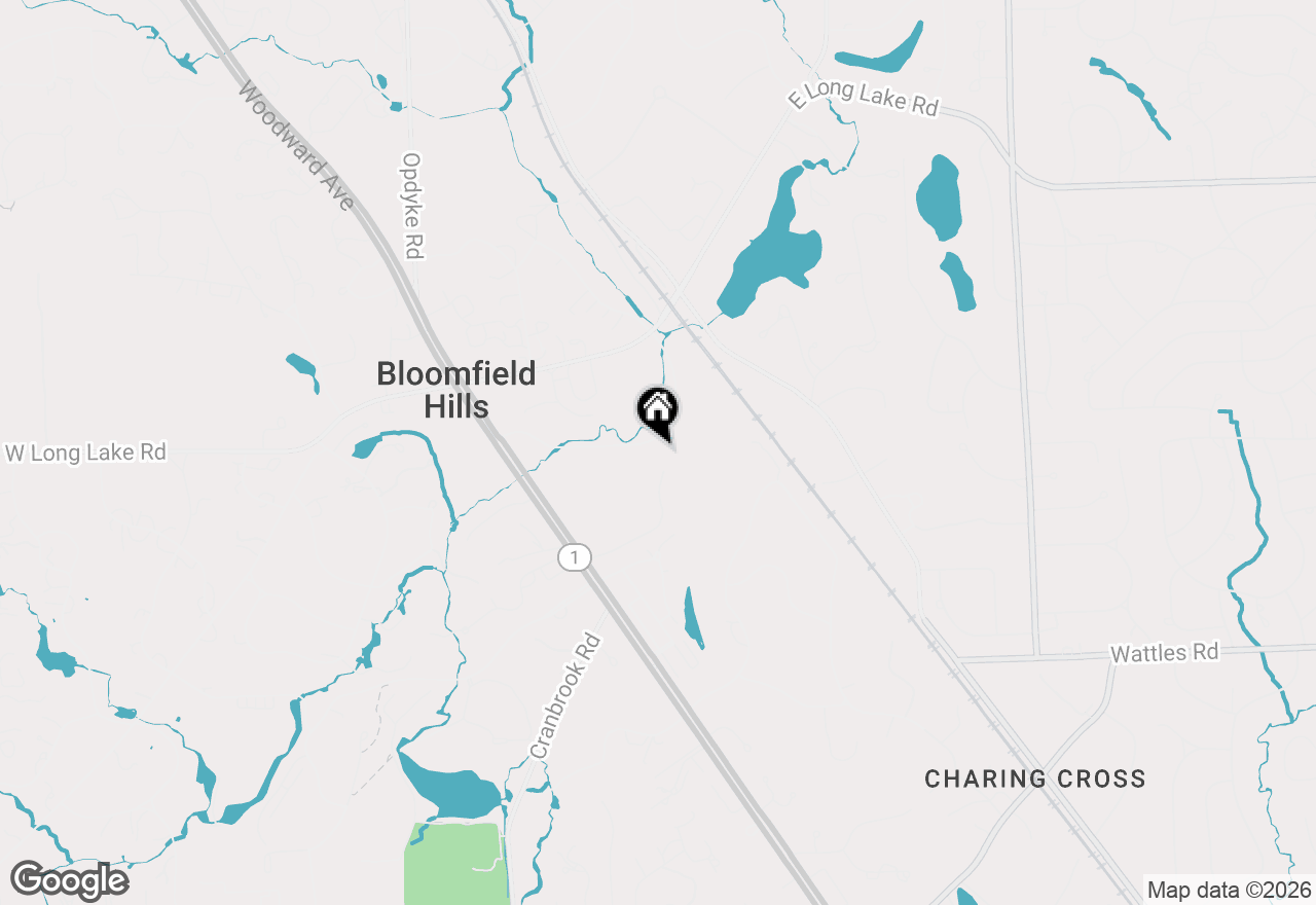 Map of 59 Hidden Ridge, Bloomfield Hills, MI 48304