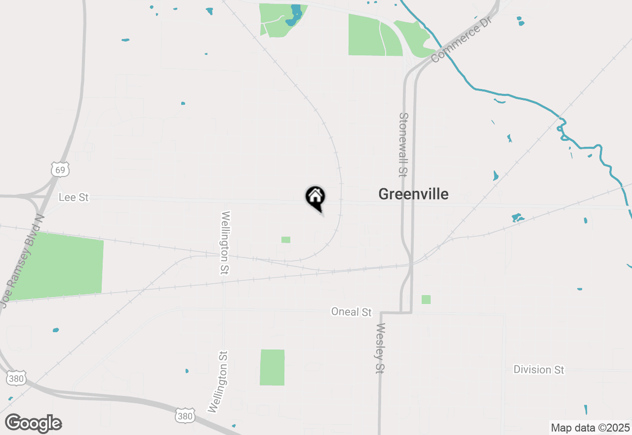 Map of 3405 Washington Street, Greenville, TX 75401