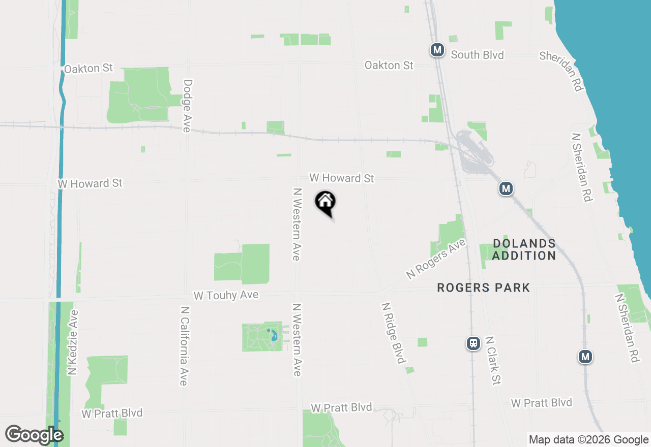 Map of 7434 N Oakley Avenue #3A, Chicago, IL 60645