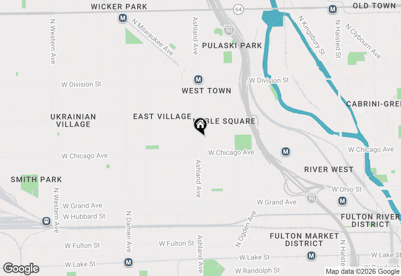 Map of 851 N Ashland Avenue #3, Chicago, IL 60622