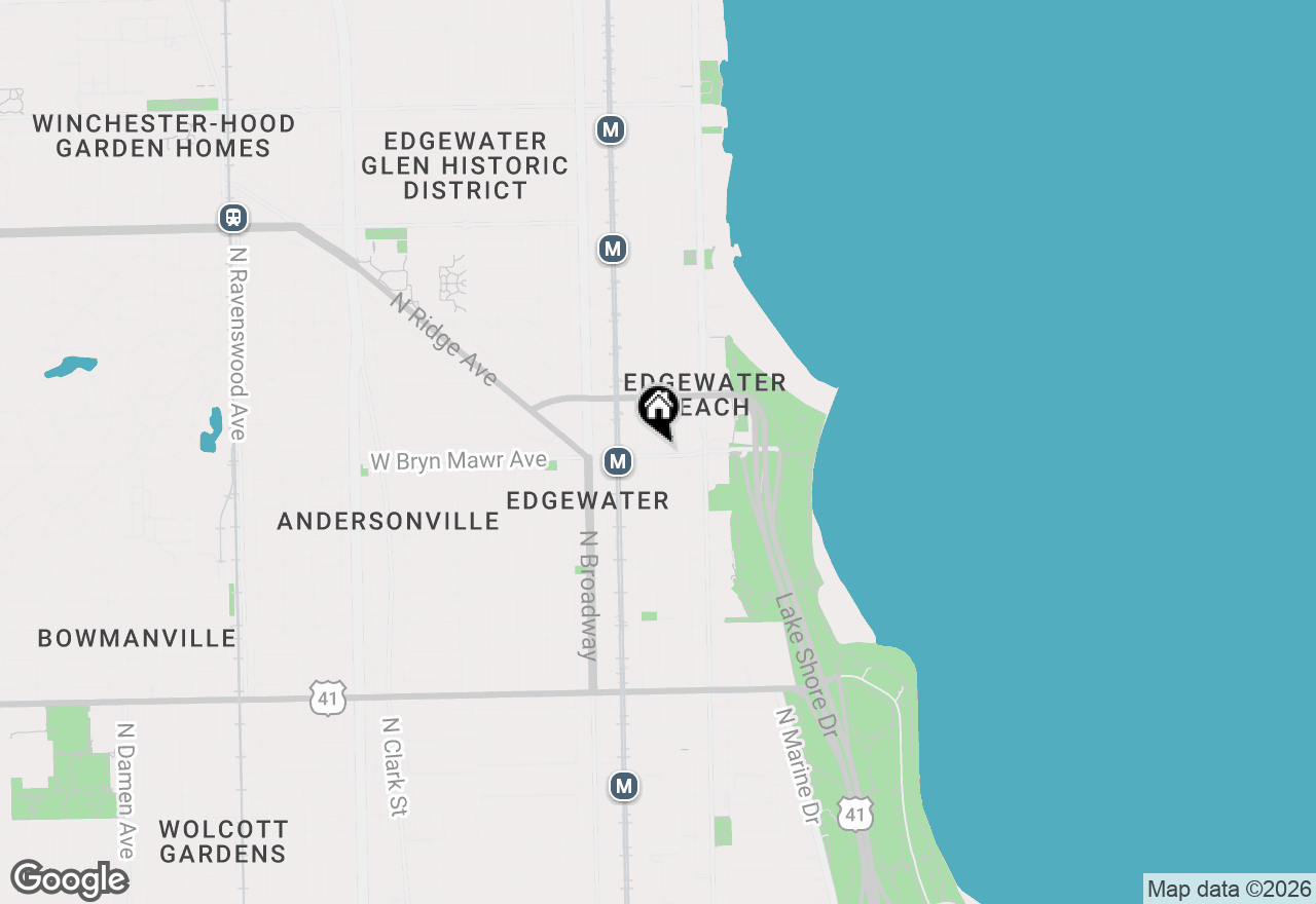 Map of 1048 W Bryn Mawr Avenue #2, Chicago, IL 60660