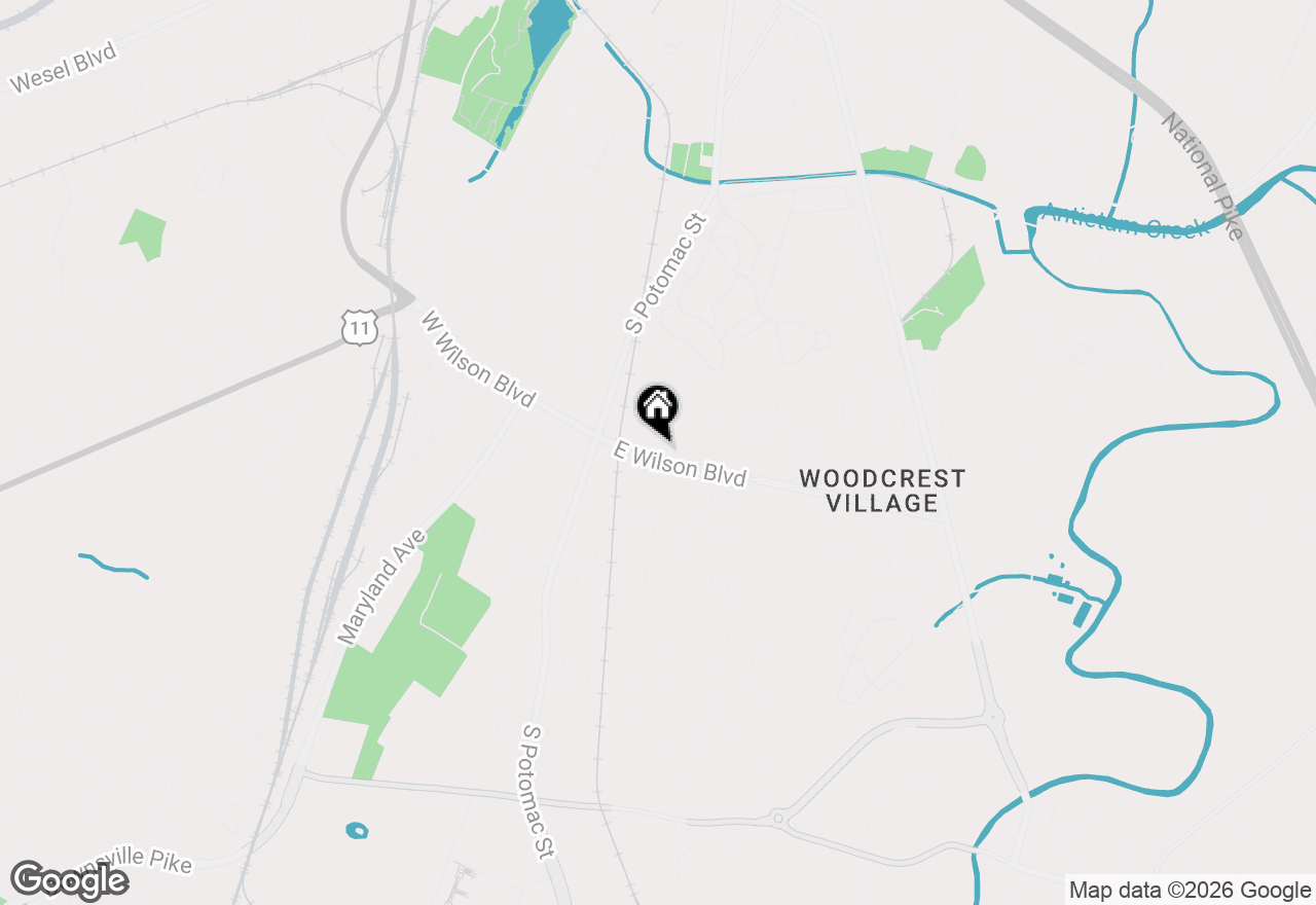 Map of 116 E Wilson Boulevard, Hagerstown, MD 21740