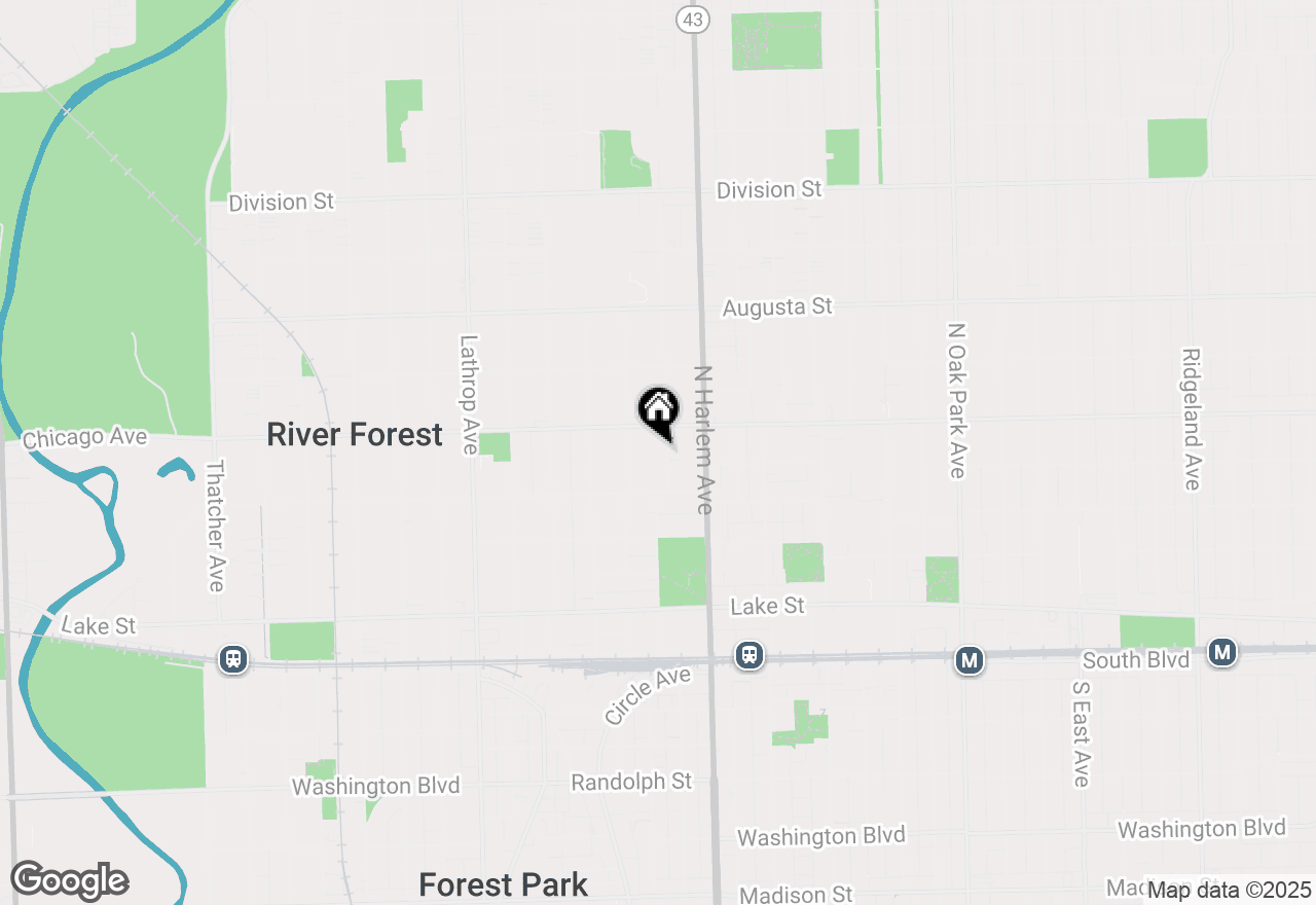 Map of 734 Bonnie Brae Place, River Forest, IL 60305