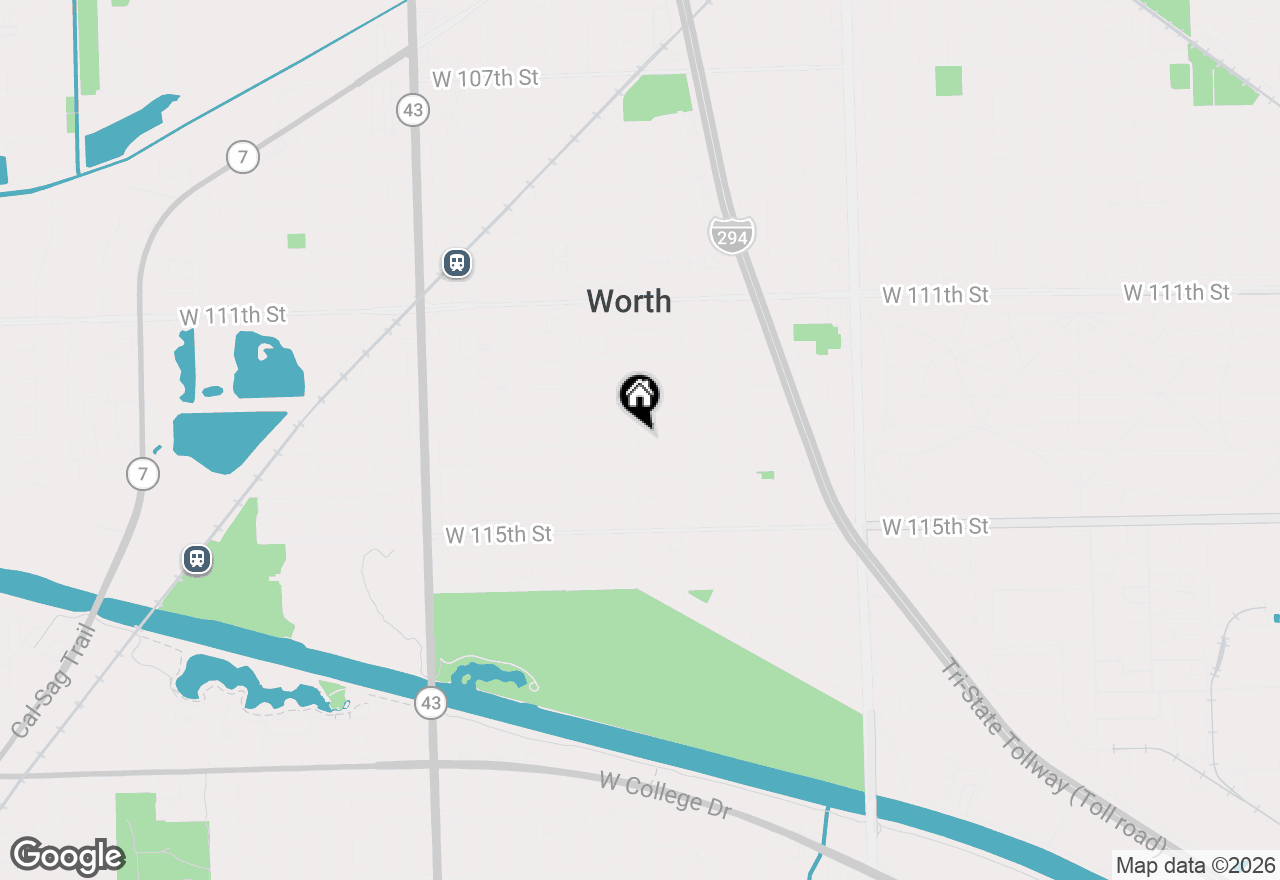 Map of 11325 S Oak Park Avenue, Worth, IL 60482