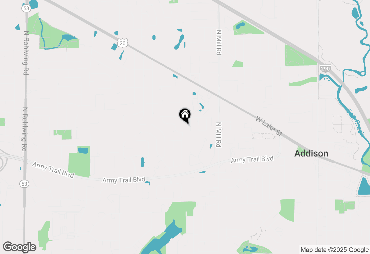 Map of 447 Country Club Drive, Addison, IL 60101