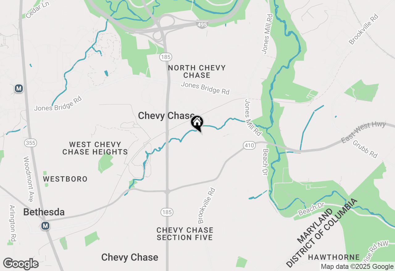 Map of 3730 Cardiff Road, Chevy Chase, MD 20815