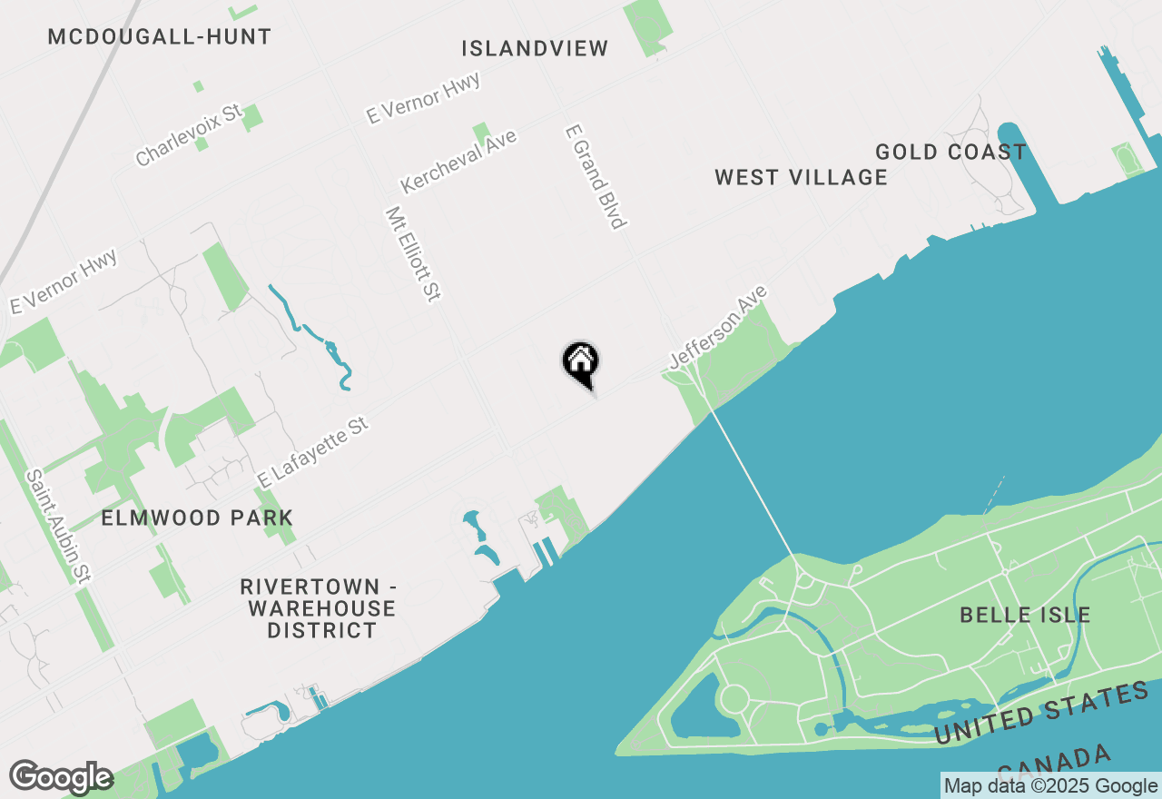 Map of 6533 E Jefferson Avenue #312W, Detroit, MI 48207