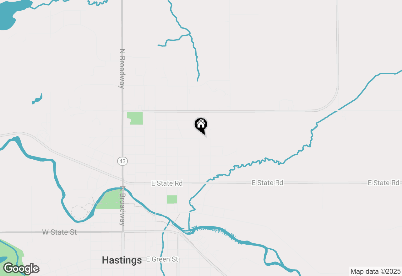 Map of 617 E Charles Street, Hastings, MI 49058