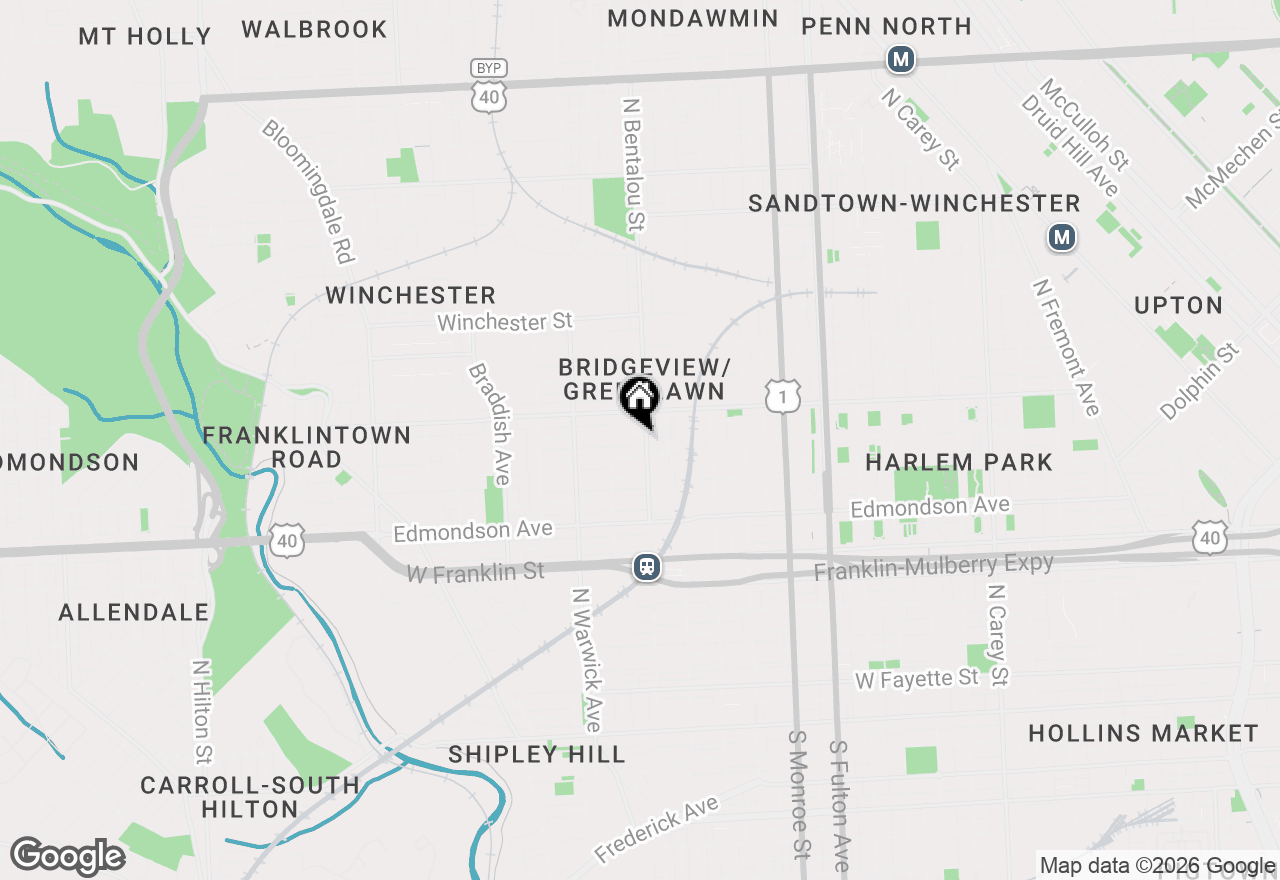 Map of 806 N Bentalou, Baltimore, MD 21216