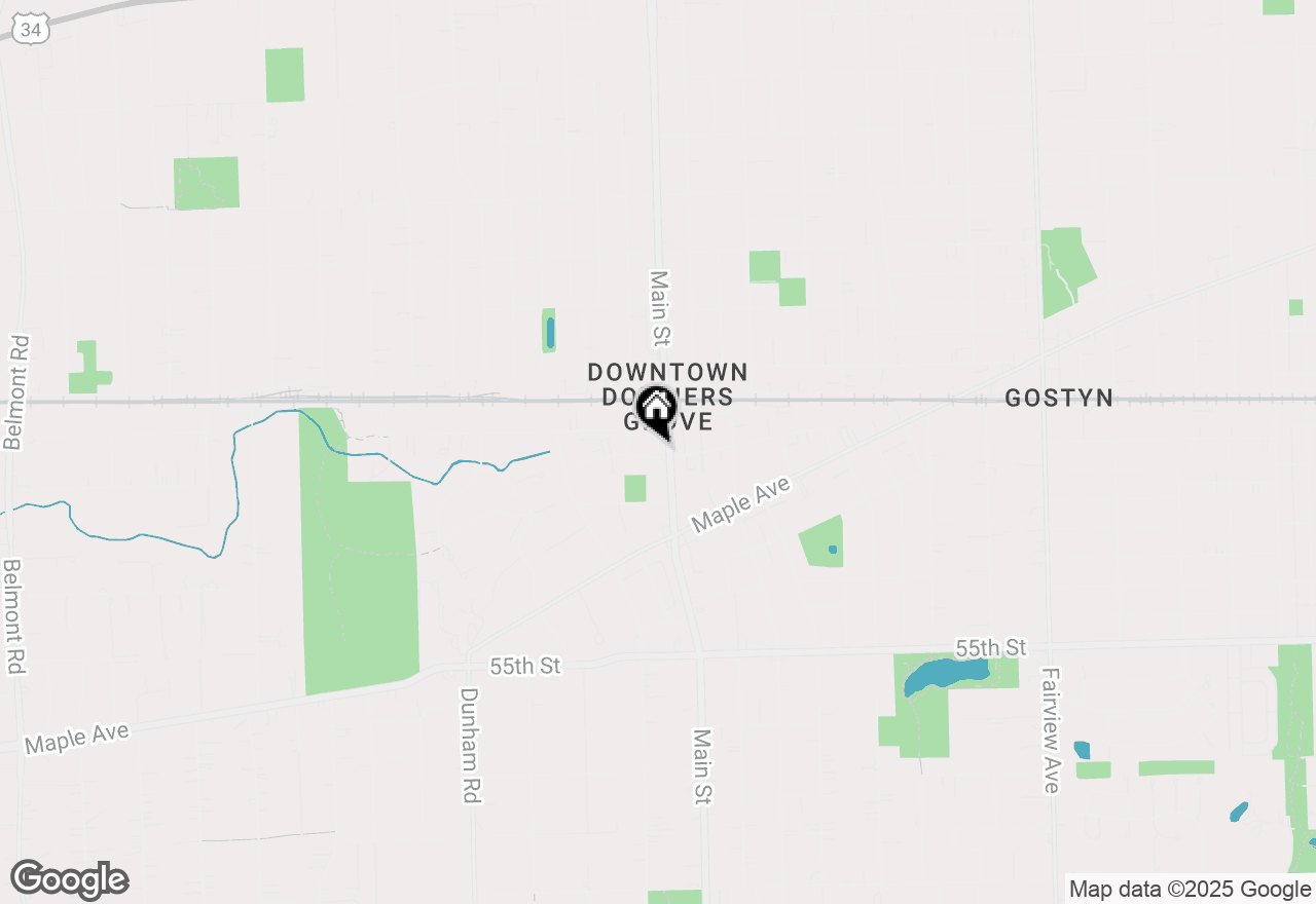 Map of 1028 Curtiss Street, Downers Grove, IL 60515